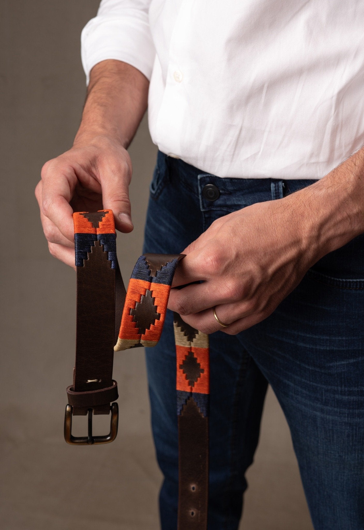 Artisan Gaucho Leather Belt – Hand Embroidered in Argentina | Cabrera x Los Corrales - CABRERA
